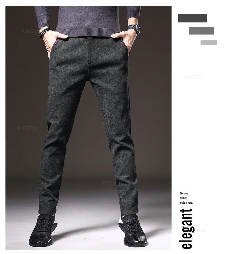 Men's Brushed Fabric Casual Pants